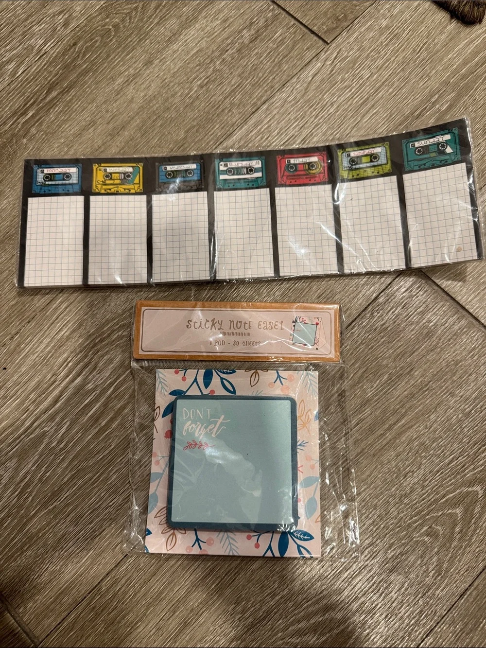 Assorted Color Sticky/magnetic Note Pads - Blue & Multi-Color